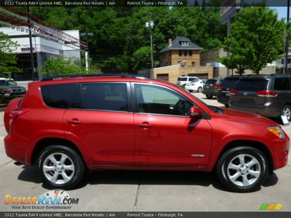 2012 Toyota RAV4 Limited 4WD Barcelona Red Metallic / Ash Photo #10