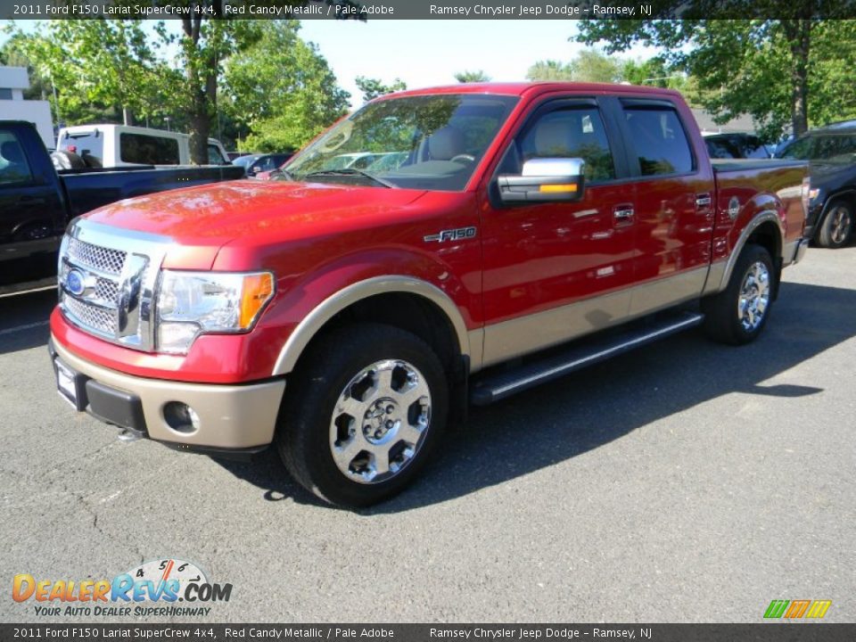 2011 Ford F150 Lariat SuperCrew 4x4 Red Candy Metallic / Pale Adobe Photo #1