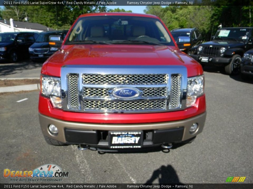2011 Ford F150 Lariat SuperCrew 4x4 Red Candy Metallic / Pale Adobe Photo #2