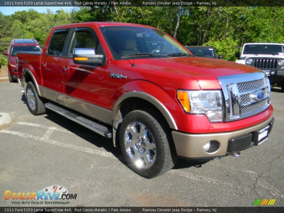2011 Ford F150 Lariat SuperCrew 4x4 Red Candy Metallic / Pale Adobe Photo #4