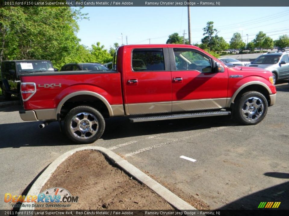 2011 Ford F150 Lariat SuperCrew 4x4 Red Candy Metallic / Pale Adobe Photo #5
