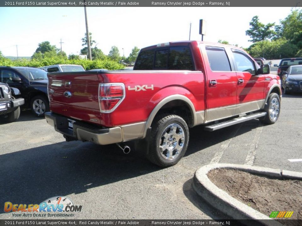 2011 Ford F150 Lariat SuperCrew 4x4 Red Candy Metallic / Pale Adobe Photo #6