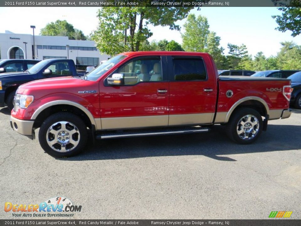 2011 Ford F150 Lariat SuperCrew 4x4 Red Candy Metallic / Pale Adobe Photo #10