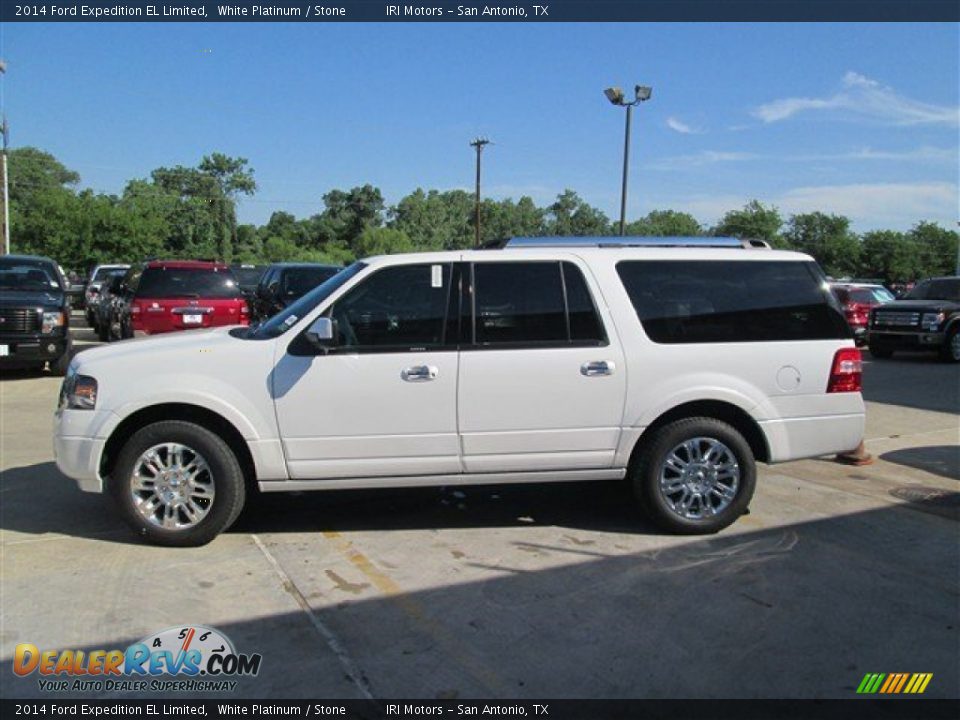 2014 Ford Expedition EL Limited White Platinum / Stone Photo #3