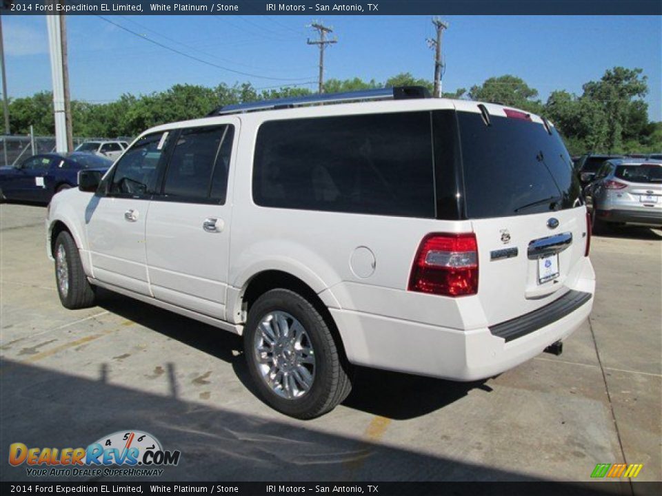 2014 Ford Expedition EL Limited White Platinum / Stone Photo #4