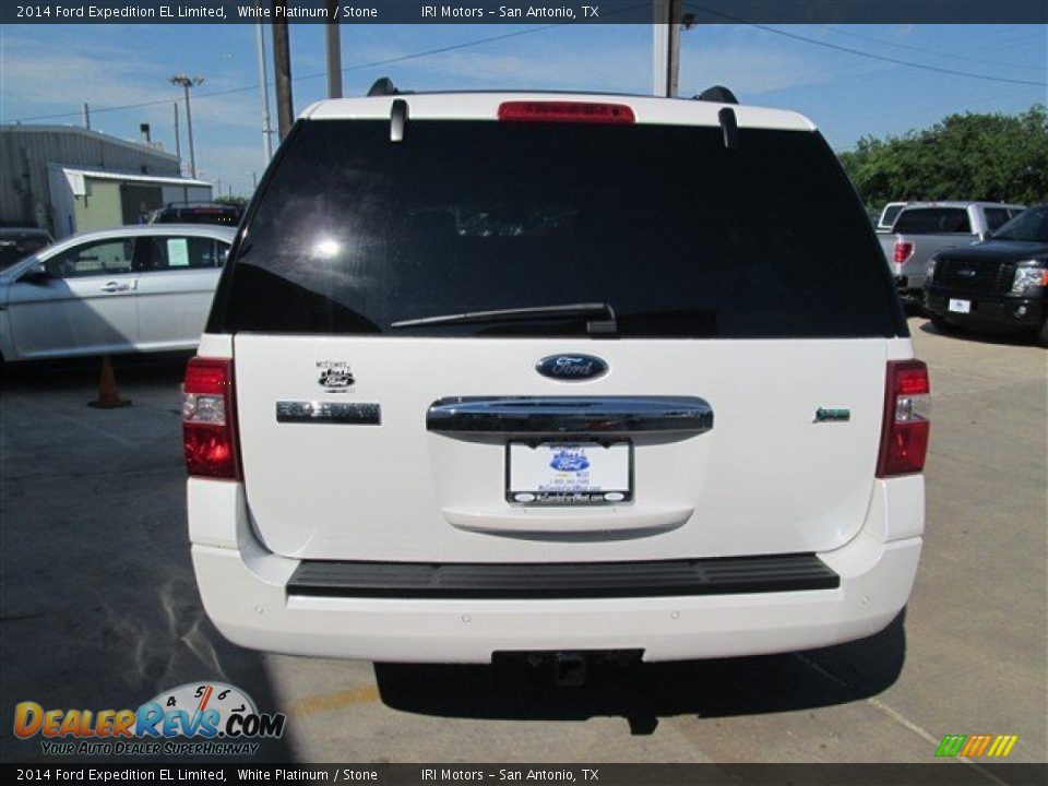 2014 Ford Expedition EL Limited White Platinum / Stone Photo #5