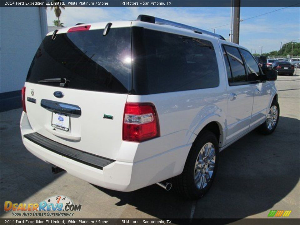 2014 Ford Expedition EL Limited White Platinum / Stone Photo #6