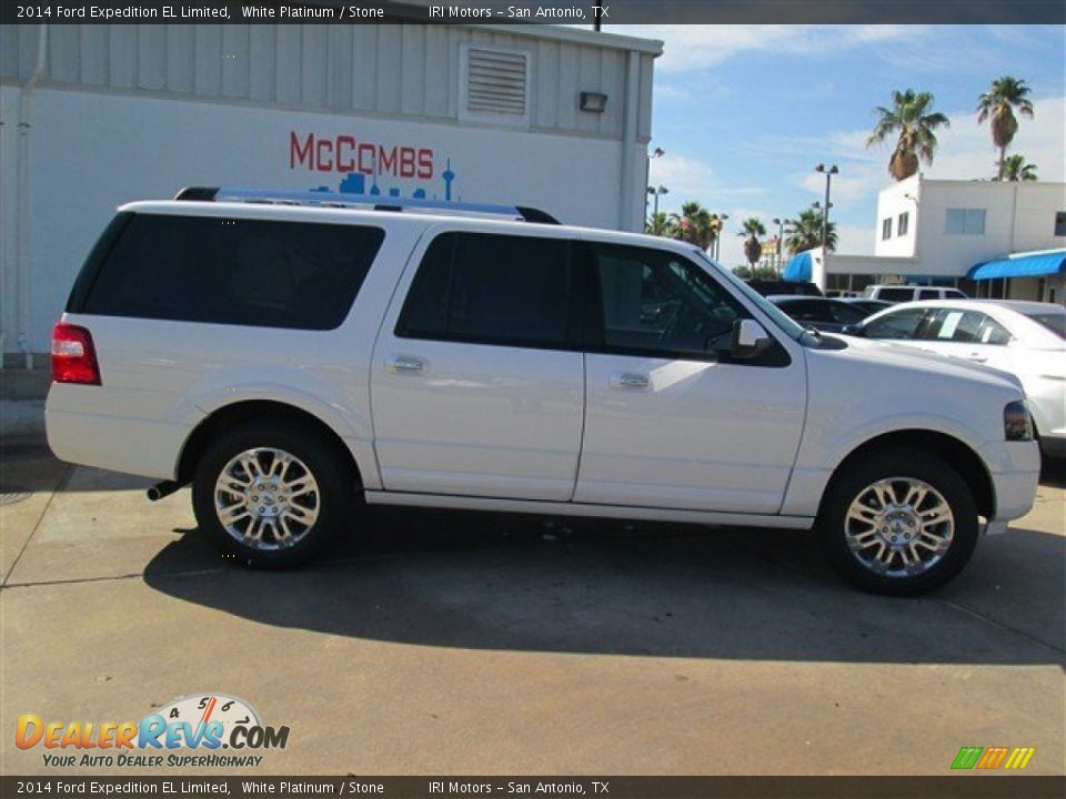 2014 Ford Expedition EL Limited White Platinum / Stone Photo #7