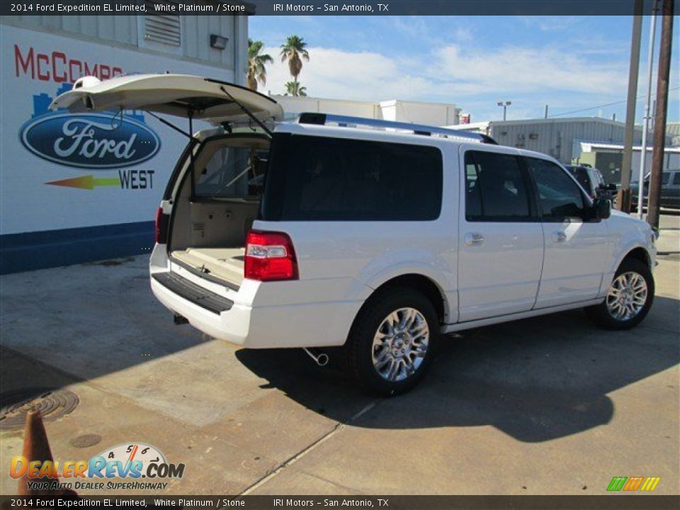 2014 Ford Expedition EL Limited White Platinum / Stone Photo #14