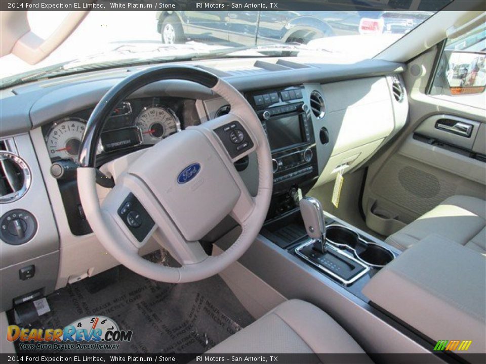 2014 Ford Expedition EL Limited White Platinum / Stone Photo #17