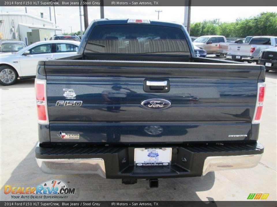 2014 Ford F150 XLT SuperCrew Blue Jeans / Steel Grey Photo #5