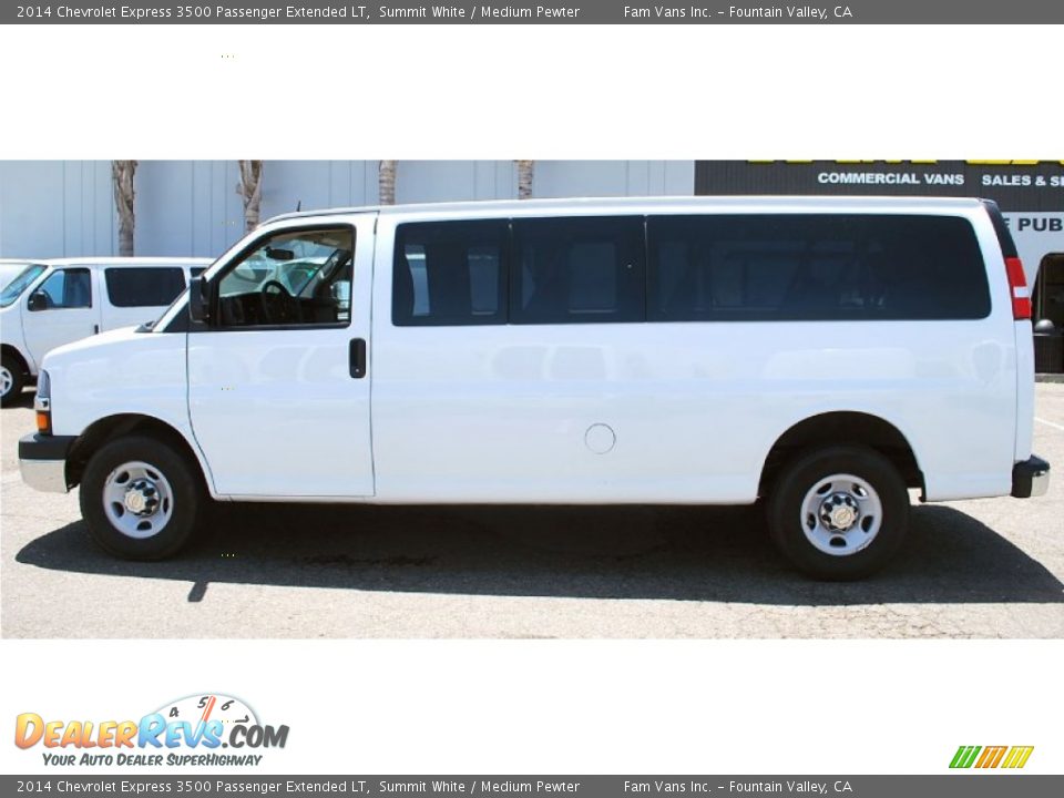 2014 Chevrolet Express 3500 Passenger Extended LT Summit White / Medium Pewter Photo #9