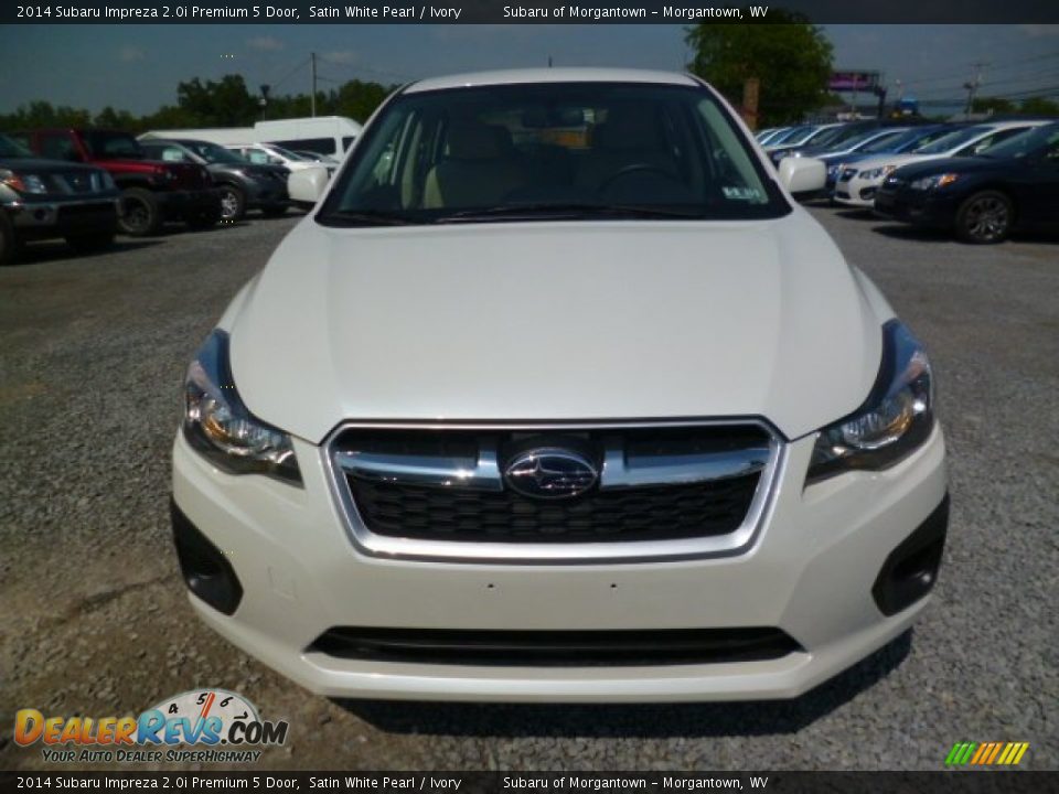2014 Subaru Impreza 2.0i Premium 5 Door Satin White Pearl / Ivory Photo #2