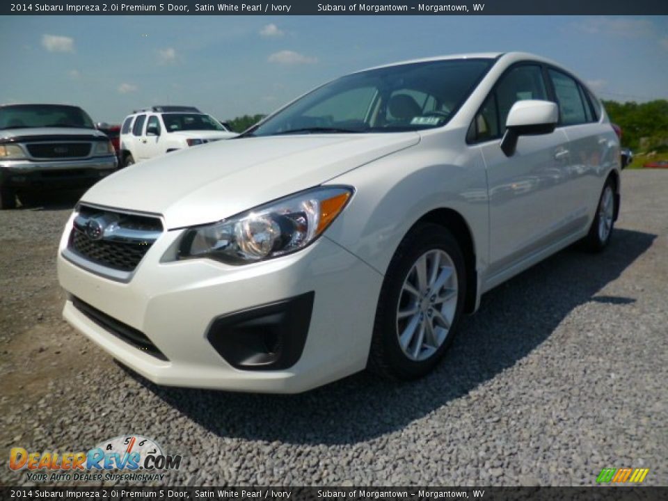 2014 Subaru Impreza 2.0i Premium 5 Door Satin White Pearl / Ivory Photo #3