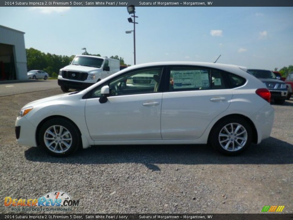 2014 Subaru Impreza 2.0i Premium 5 Door Satin White Pearl / Ivory Photo #4
