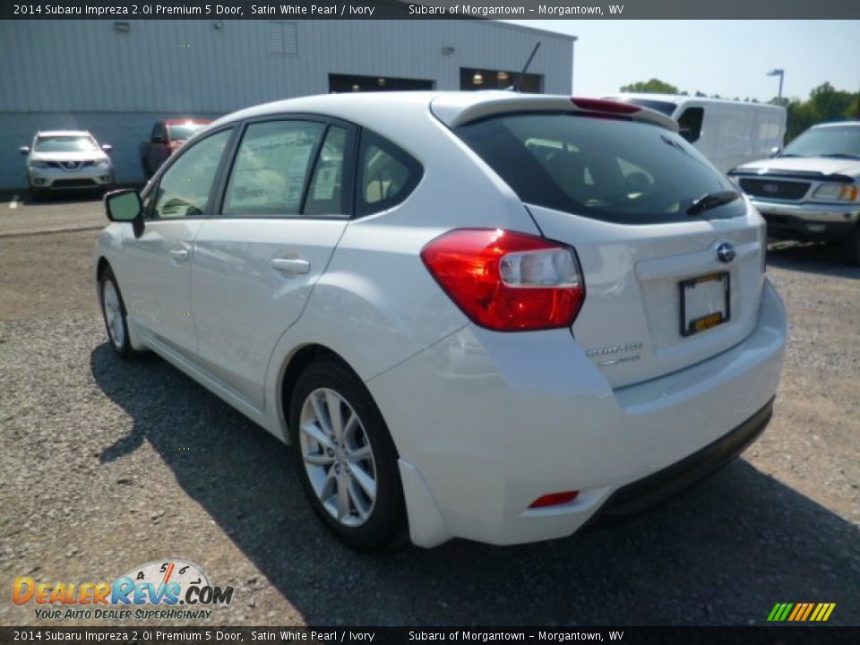 2014 Subaru Impreza 2.0i Premium 5 Door Satin White Pearl / Ivory Photo #5
