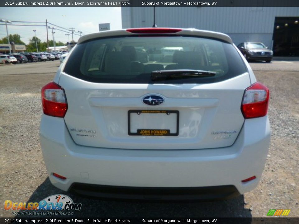 2014 Subaru Impreza 2.0i Premium 5 Door Satin White Pearl / Ivory Photo #6