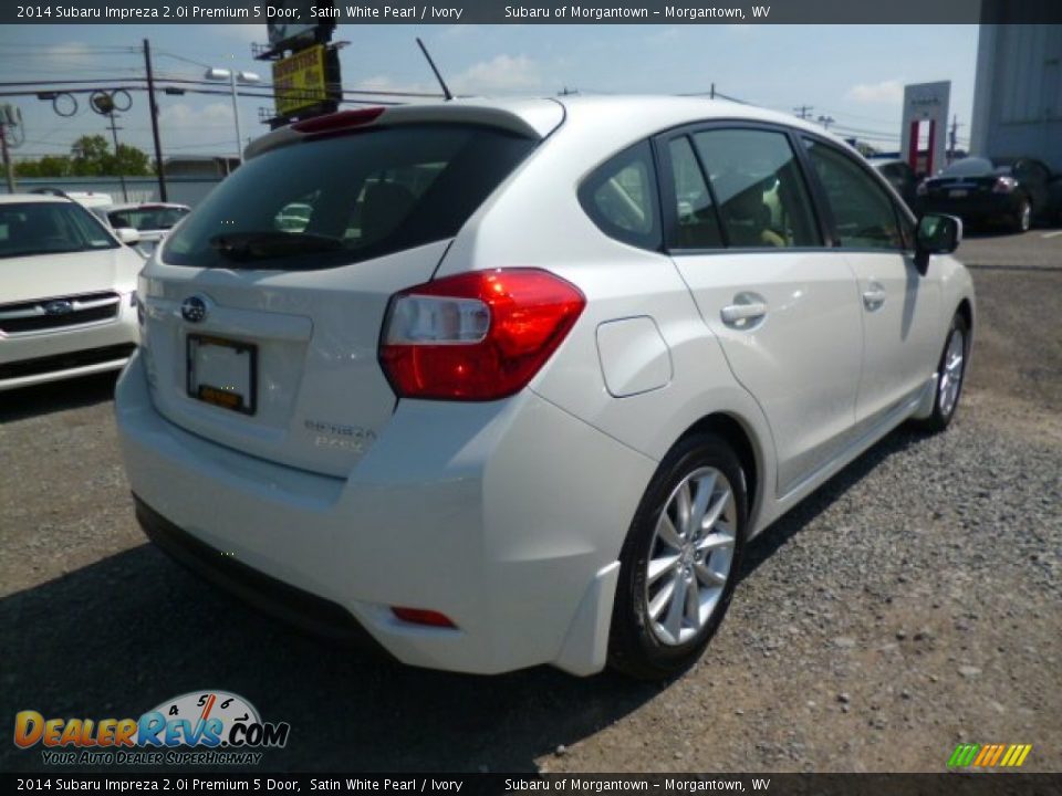 2014 Subaru Impreza 2.0i Premium 5 Door Satin White Pearl / Ivory Photo #7