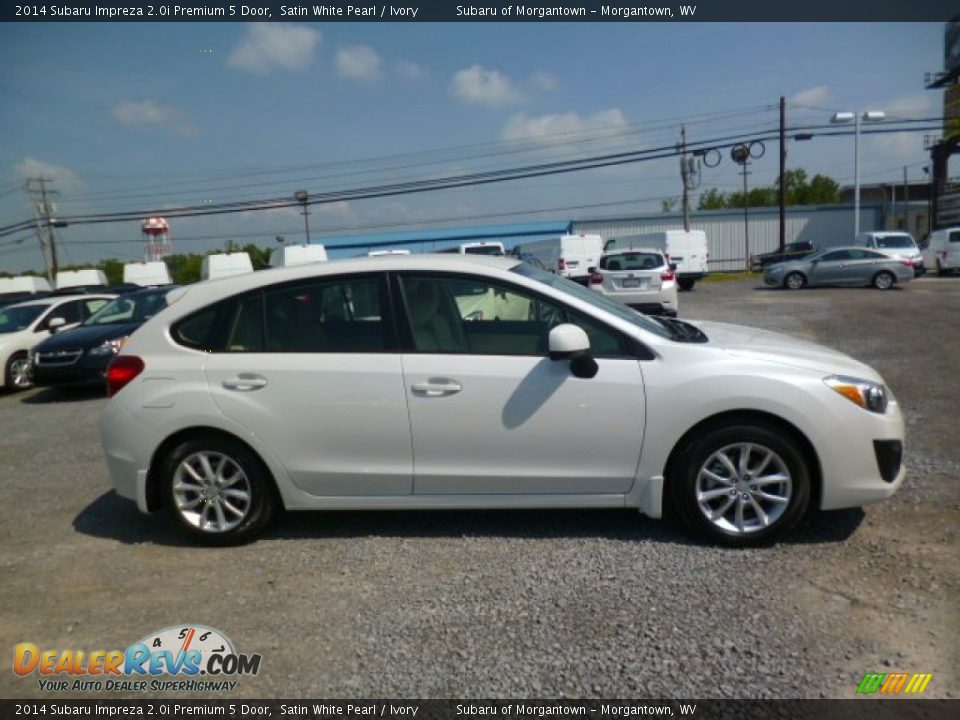 2014 Subaru Impreza 2.0i Premium 5 Door Satin White Pearl / Ivory Photo #8