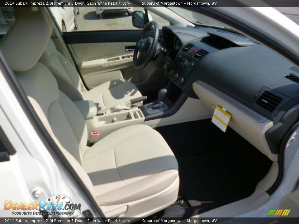 2014 Subaru Impreza 2.0i Premium 5 Door Satin White Pearl / Ivory Photo #10