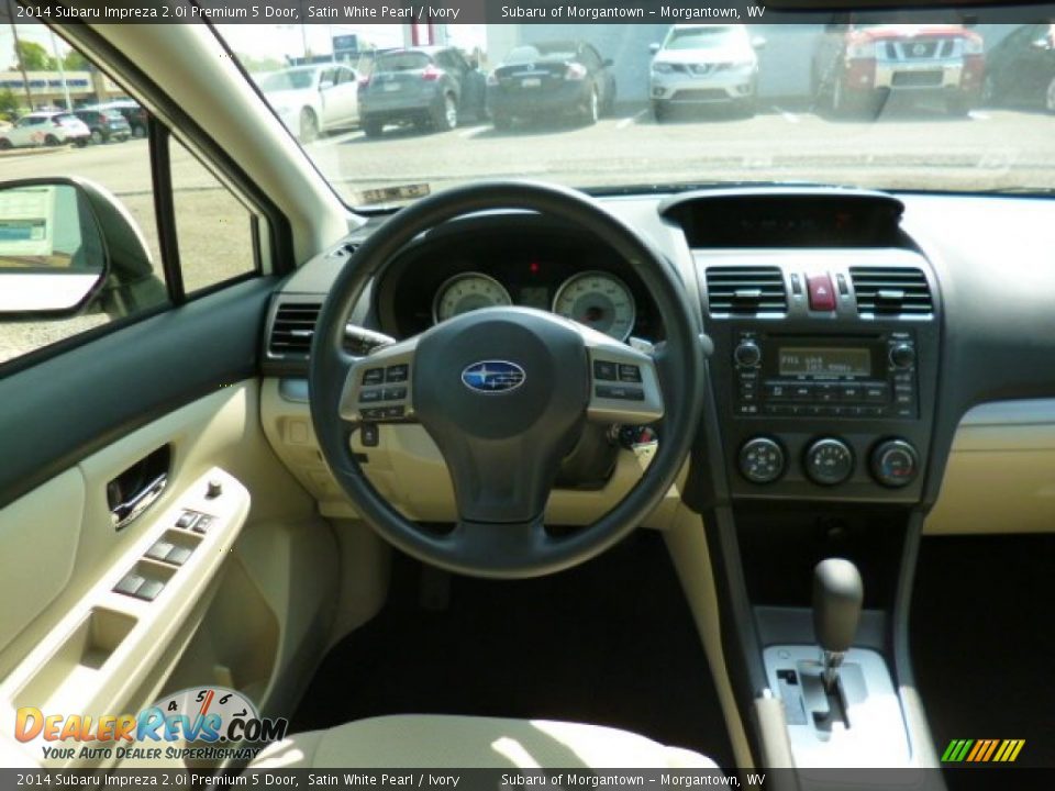 2014 Subaru Impreza 2.0i Premium 5 Door Satin White Pearl / Ivory Photo #15