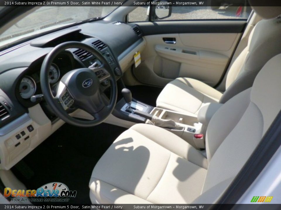 2014 Subaru Impreza 2.0i Premium 5 Door Satin White Pearl / Ivory Photo #17