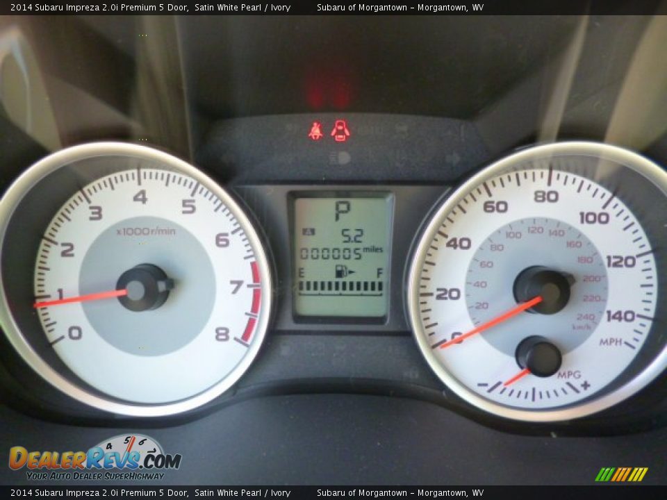 2014 Subaru Impreza 2.0i Premium 5 Door Satin White Pearl / Ivory Photo #20
