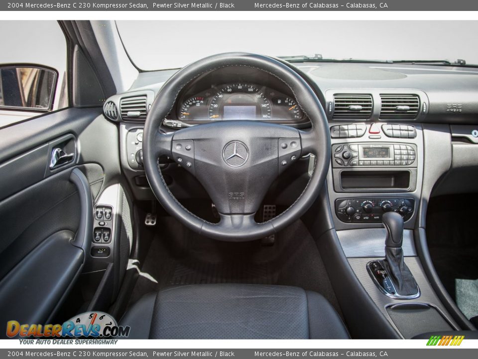2004 Mercedes-Benz C 230 Kompressor Sedan Pewter Silver Metallic / Black Photo #4