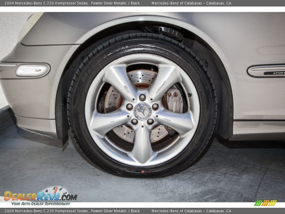 2004 Mercedes-Benz C 230 Kompressor Sedan Pewter Silver Metallic / Black Photo #8
