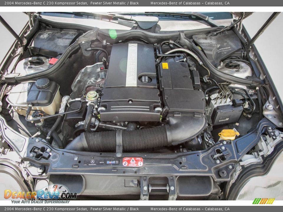 2004 Mercedes-Benz C 230 Kompressor Sedan Pewter Silver Metallic / Black Photo #9