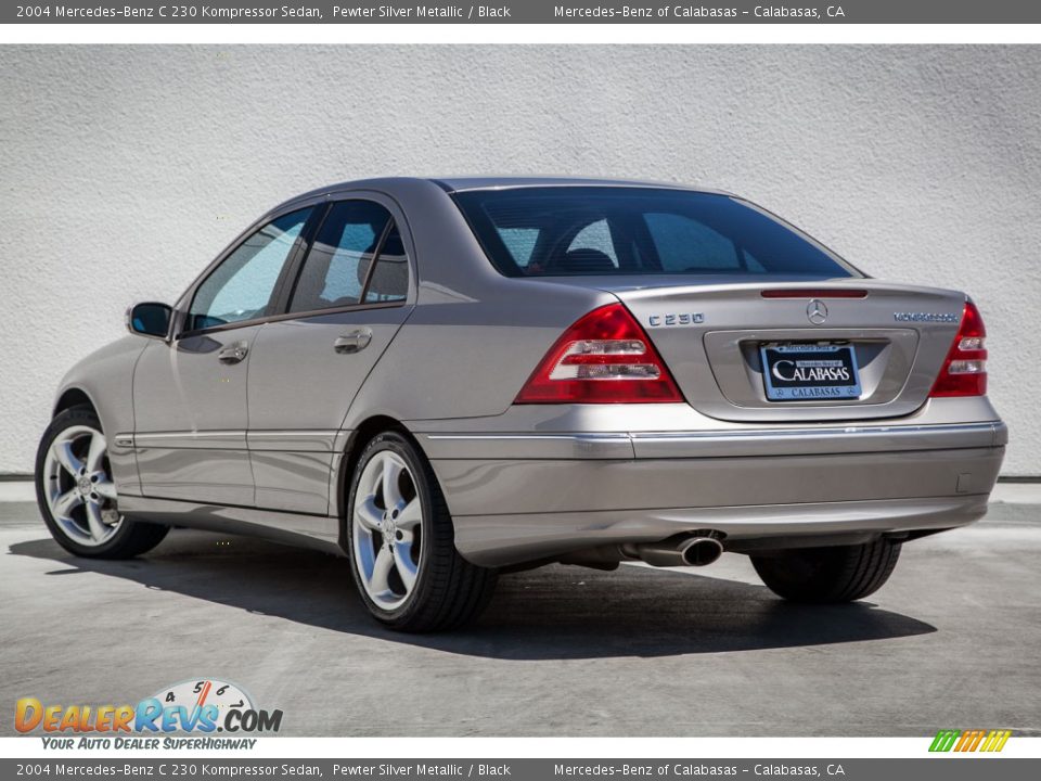 2004 Mercedes-Benz C 230 Kompressor Sedan Pewter Silver Metallic / Black Photo #10