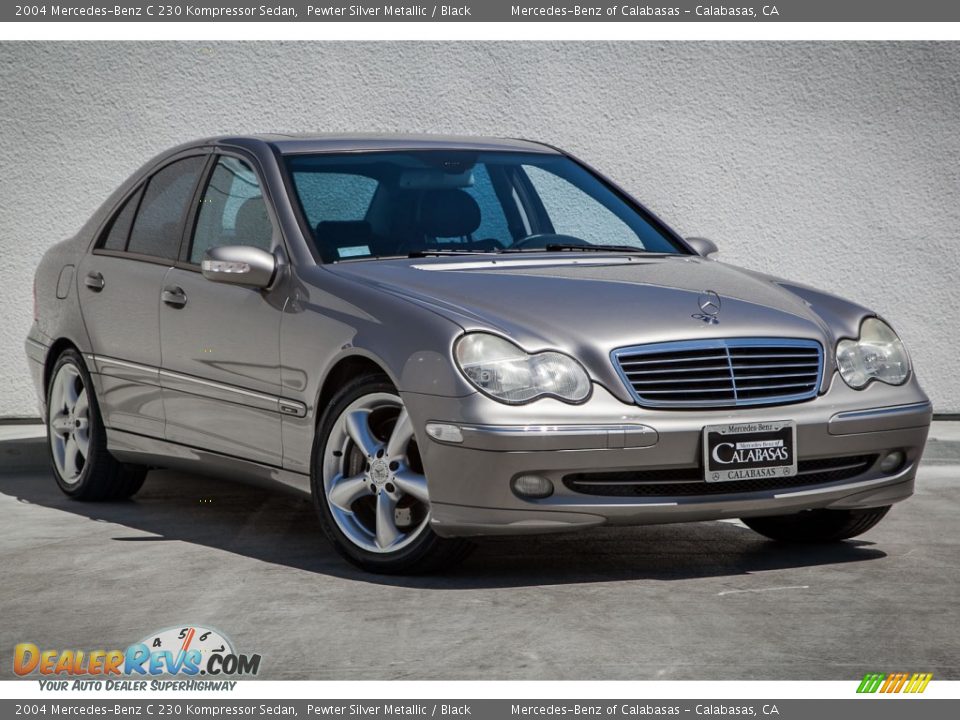 2004 Mercedes-Benz C 230 Kompressor Sedan Pewter Silver Metallic / Black Photo #12