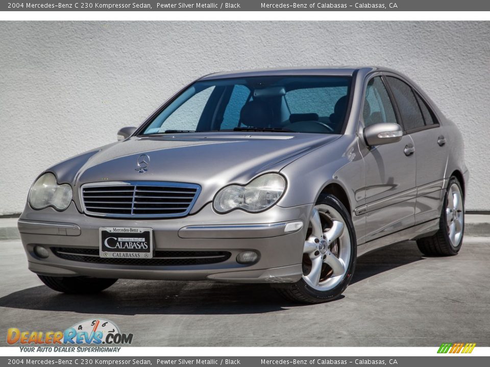 2004 Mercedes-Benz C 230 Kompressor Sedan Pewter Silver Metallic / Black Photo #13