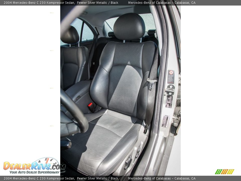 2004 Mercedes-Benz C 230 Kompressor Sedan Pewter Silver Metallic / Black Photo #15