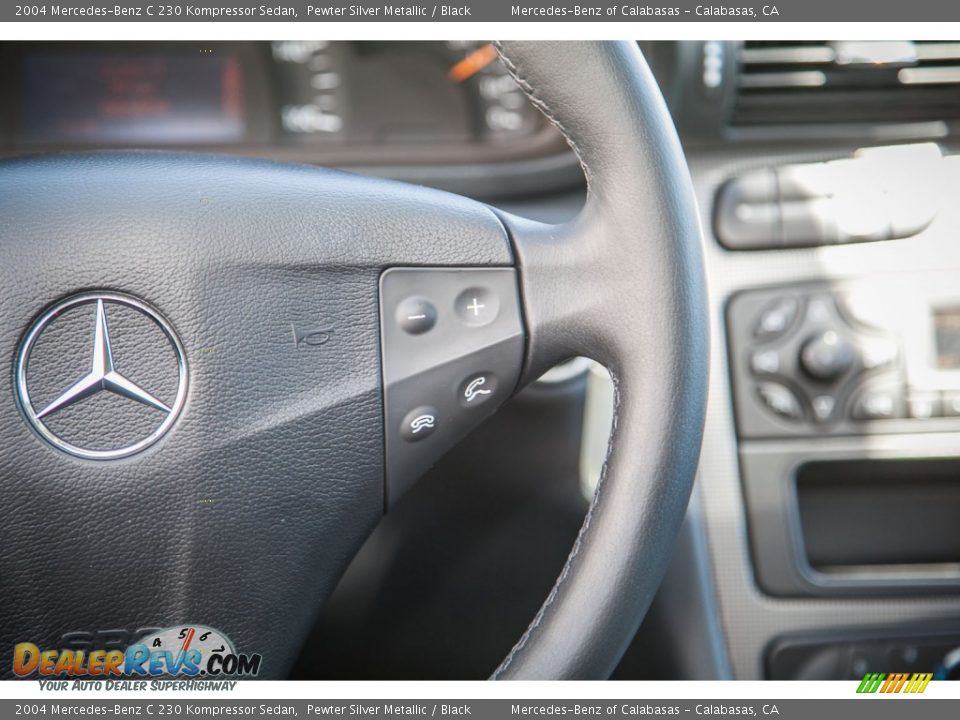 2004 Mercedes-Benz C 230 Kompressor Sedan Pewter Silver Metallic / Black Photo #18