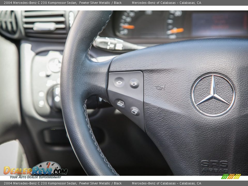 2004 Mercedes-Benz C 230 Kompressor Sedan Pewter Silver Metallic / Black Photo #19