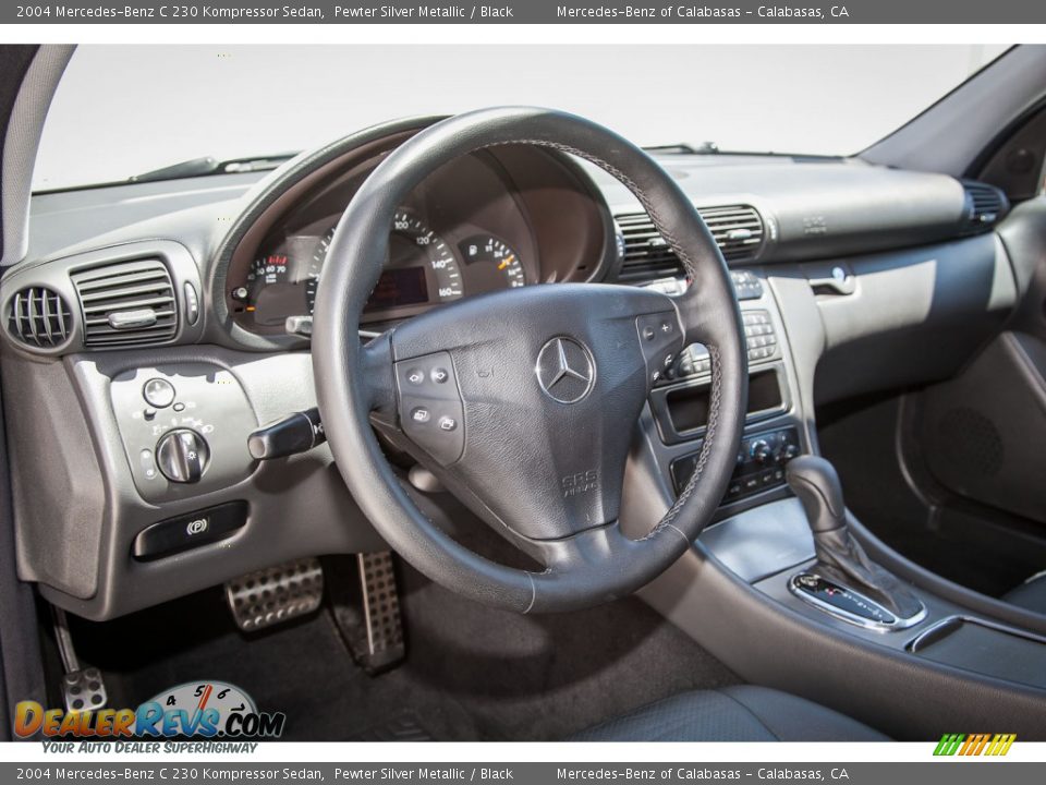 2004 Mercedes-Benz C 230 Kompressor Sedan Pewter Silver Metallic / Black Photo #20