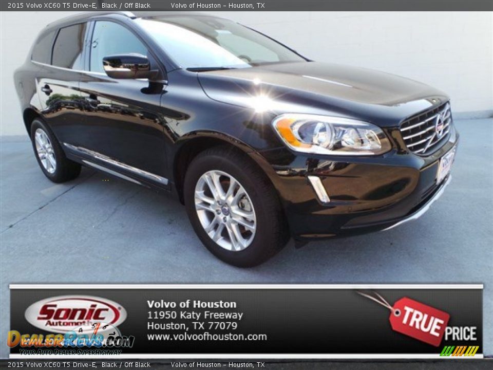 2015 Volvo XC60 T5 Drive-E Black / Off Black Photo #1