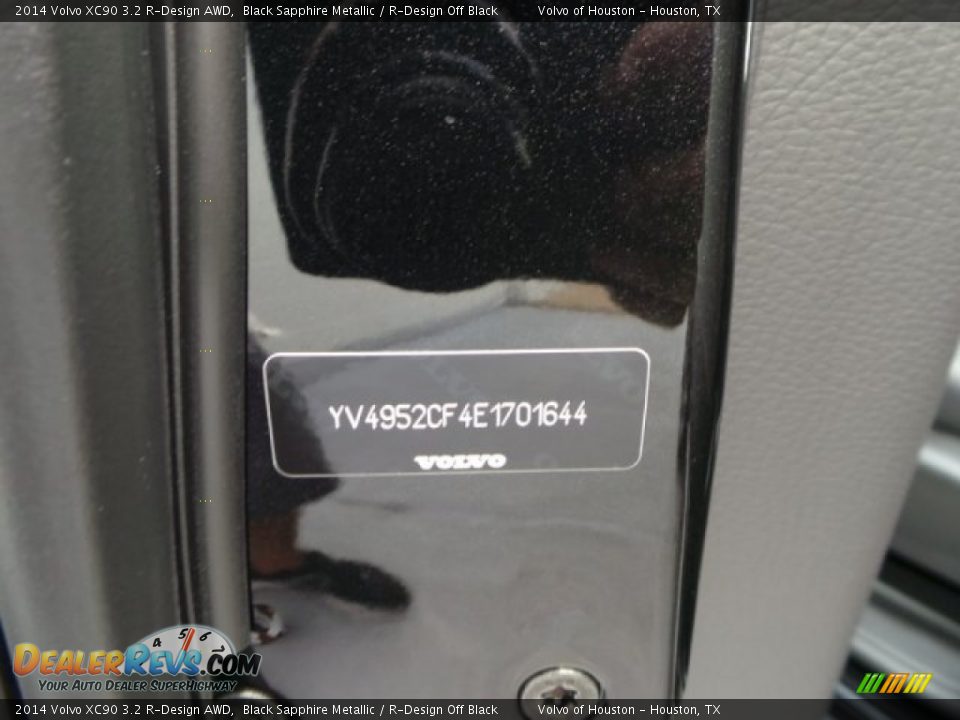 2014 Volvo XC90 3.2 R-Design AWD Black Sapphire Metallic / R-Design Off Black Photo #31