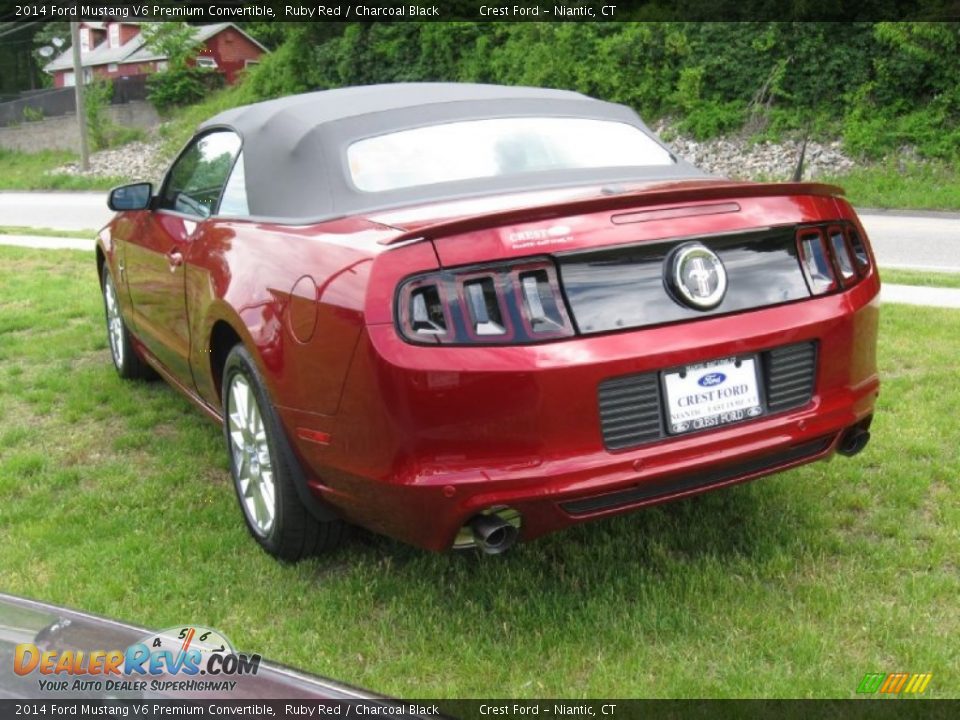 2014 Ford Mustang V6 Premium Convertible Ruby Red / Charcoal Black Photo #2