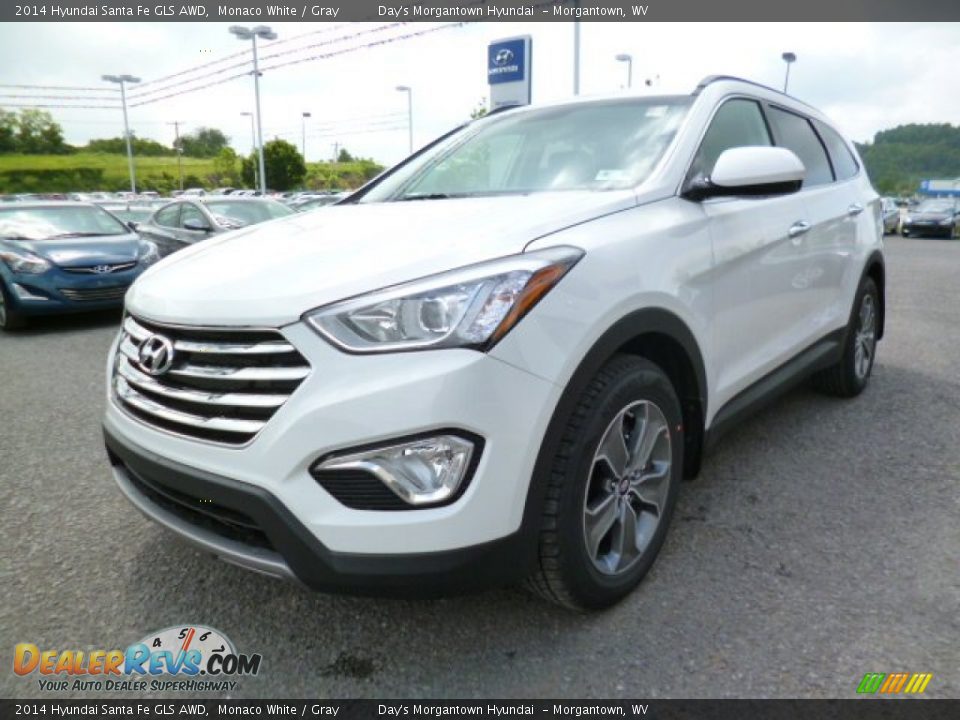 2014 Hyundai Santa Fe GLS AWD Monaco White / Gray Photo #3