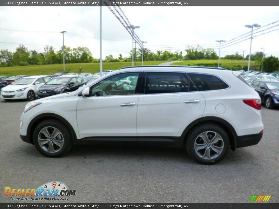 2014 Hyundai Santa Fe GLS AWD Monaco White / Gray Photo #4