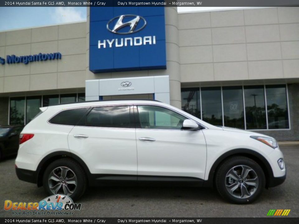 2014 Hyundai Santa Fe GLS AWD Monaco White / Gray Photo #8