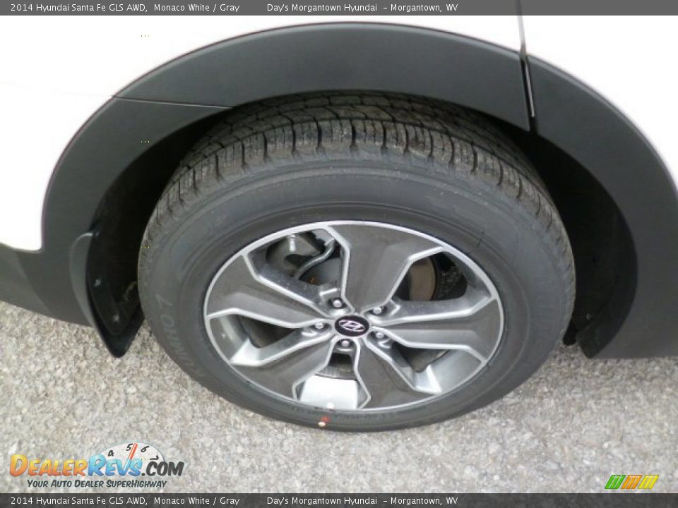 2014 Hyundai Santa Fe GLS AWD Monaco White / Gray Photo #9