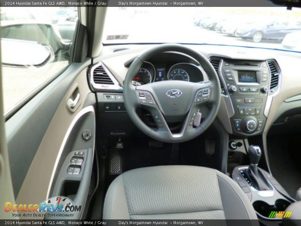 2014 Hyundai Santa Fe GLS AWD Monaco White / Gray Photo #14