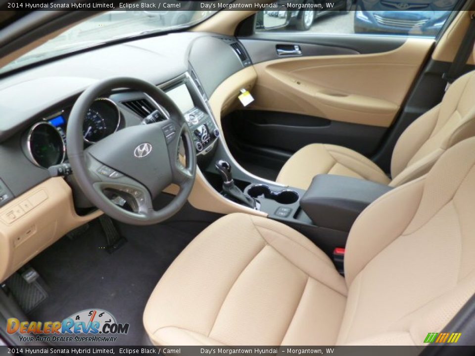 Camel Interior - 2014 Hyundai Sonata Hybrid Limited Photo #16