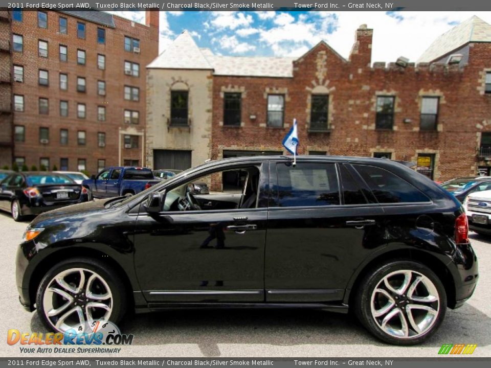 2011 Ford Edge Sport AWD Tuxedo Black Metallic / Charcoal Black/Silver Smoke Metallic Photo #3