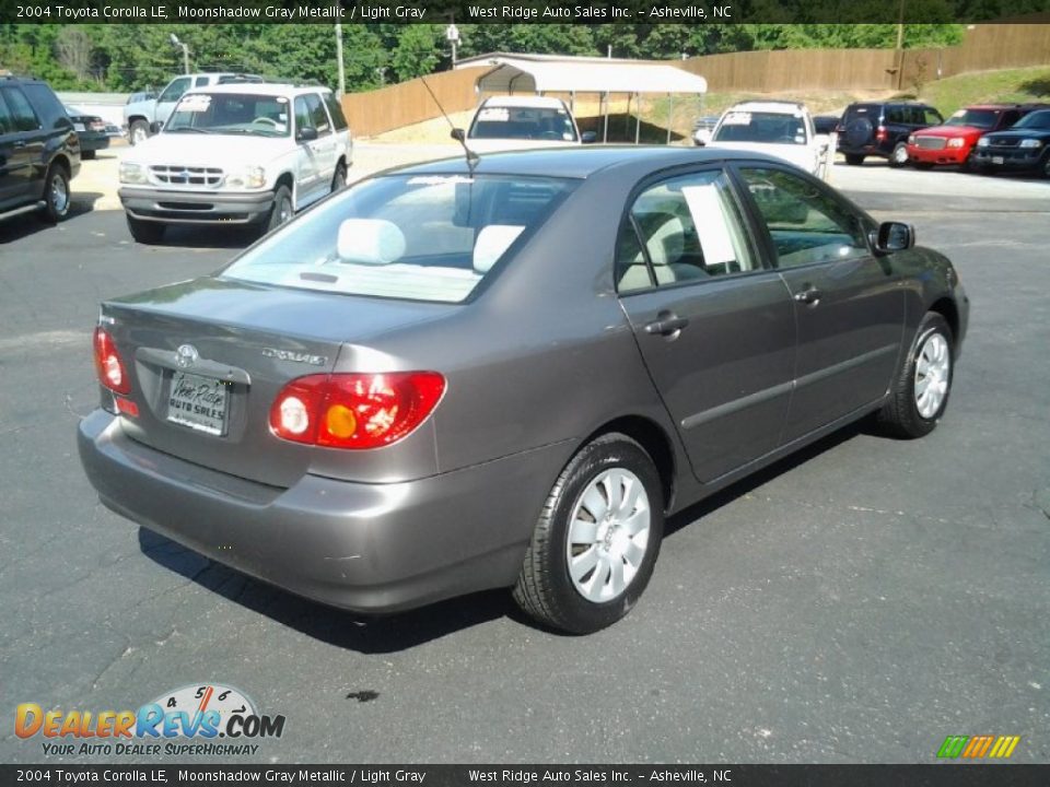 2004 Toyota Corolla LE Moonshadow Gray Metallic / Light Gray Photo #6