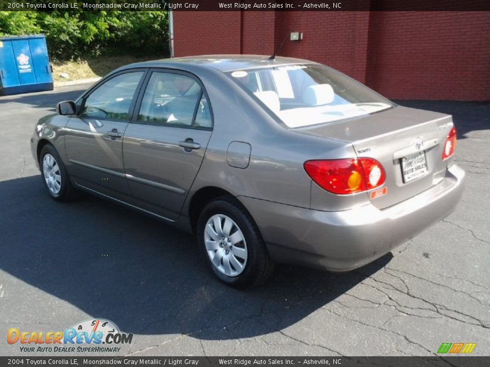 2004 Toyota Corolla LE Moonshadow Gray Metallic / Light Gray Photo #10