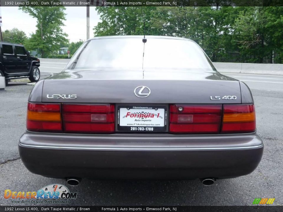1992 Lexus LS 400 Dark Taupe Metallic / Brown Photo #10